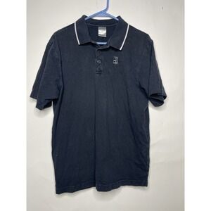 Vintage Nike Tennis Polo Shirt Size Medium Black Short‎ Sleeve